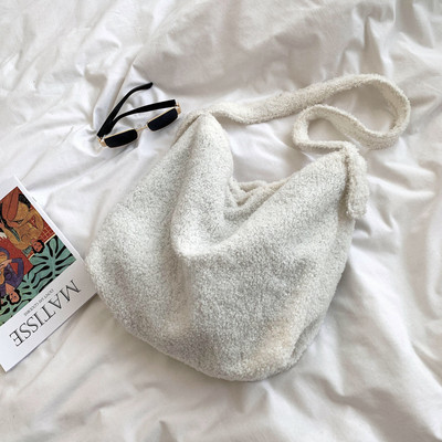 Geantă de femeie de mare capacitate, Coreea, Japonia, noua modă, ocazional, din pânză de pluș.