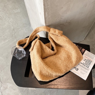 Geantă de femeie de mare capacitate, Coreea, Japonia, noua modă, ocazional, din pânză de pluș.