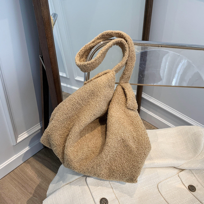 Geantă de femeie de mare capacitate, Coreea, Japonia, noua modă, ocazional, din pânză de pluș.