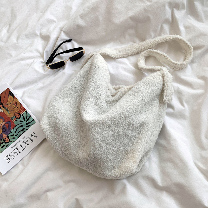 Geantă de femeie de mare capacitate, Coreea, Japonia, noua modă, ocazional, din pânză de pluș.