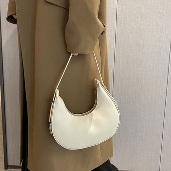Πολυτελής Νέα Half-Moon τσάντα για γυναίκες PU Δερμάτινη τσάντα μασχάλης μόδας στυλ ώμου Τσάντα χιαστί Designer Gilrs Τσάντα μασχάλης