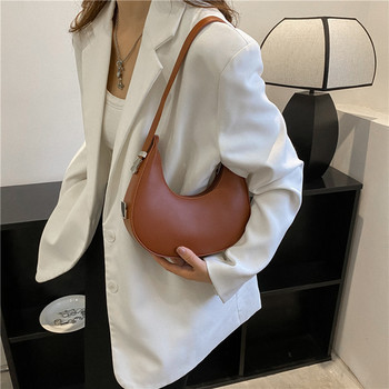 Луксозна нова дамска чанта с форма на полумесец, чанта за подмишници от изкуствена кожа, модна чанта през рамо, дизайнерска чанта за момичета, чанта за подмишниците, портмоне
