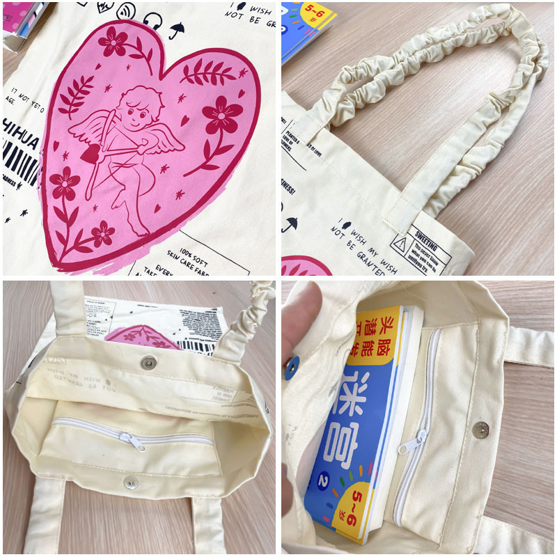 Youda γυναικεία πάνινη τσάντα αγορών Γυναικείες πάνινες τσάντες ώμου Οικολογικές τσάντες τσάντα επαναχρησιμοποιήσιμες παντοπωλεία Shopper Students Book