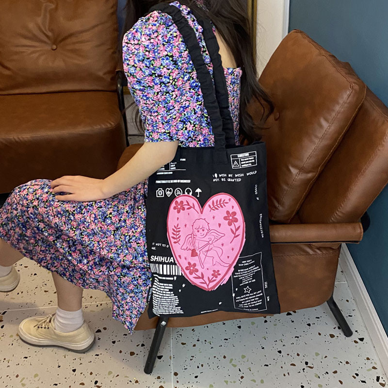 Youda γυναικεία πάνινη τσάντα αγορών Γυναικείες πάνινες τσάντες ώμου Οικολογικές τσάντες τσάντα επαναχρησιμοποιήσιμες παντοπωλεία Shopper Students Book