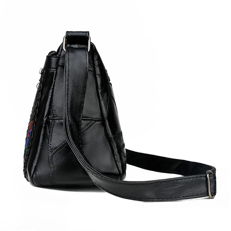 Moteriškas gėlėmis margintas PU odinis kryžminio kūno krepšys 2021 m. didelės talpos kelių kišenių pečių krepšys Moteriškas retro PU rankinės kelioniniai krepšiai