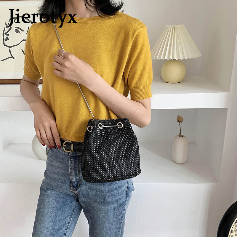 JIEROTYX, la modă de lux, la modă, genți crossbody pentru femei, genți de umăr cu diamante rafinate pentru femei, genți la modă, genți de mână pentru femei, 2020