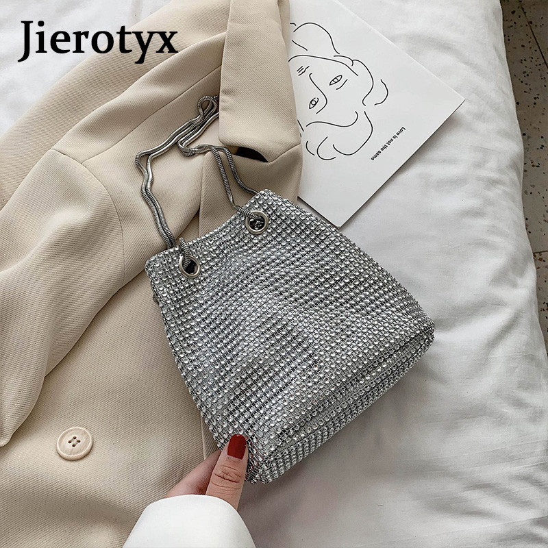 JIEROTYX, la modă de lux, la modă, genți crossbody pentru femei, genți de umăr cu diamante rafinate pentru femei, genți la modă, genți de mână pentru femei, 2020
