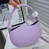 Нова лятна сладка дамска малка чанта с черупки PU кожени чанти през рамо през рамо за жени Модни портмонета и чанти в бонбонени цветове за 2022 г.