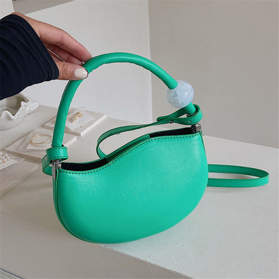 Нова лятна сладка дамска малка чанта с черупки PU кожени чанти през рамо през рамо за жени Модни портмонета и чанти в бонбонени цветове за 2022 г.