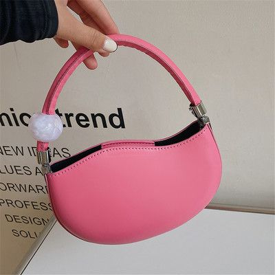 Нова лятна сладка дамска малка чанта с черупки PU кожени чанти през рамо през рамо за жени Модни портмонета и чанти в бонбонени цветове за 2022 г.