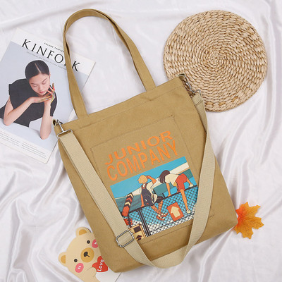 Moekas õlakott naistele 2023. aasta tüdrukute vabaaja ostlejate disainerkäekott Multifilm Anime trükkimine Crossbody lõuendist kandekotid