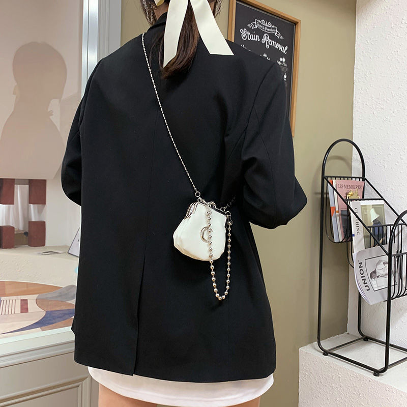 Lanț de modă Genți crossbody pentru femei pentru fete, pentru femei, cu monede, geantă de mesager, genți de mână din piele PU, geantă de umăr cu clemă mică pentru femei