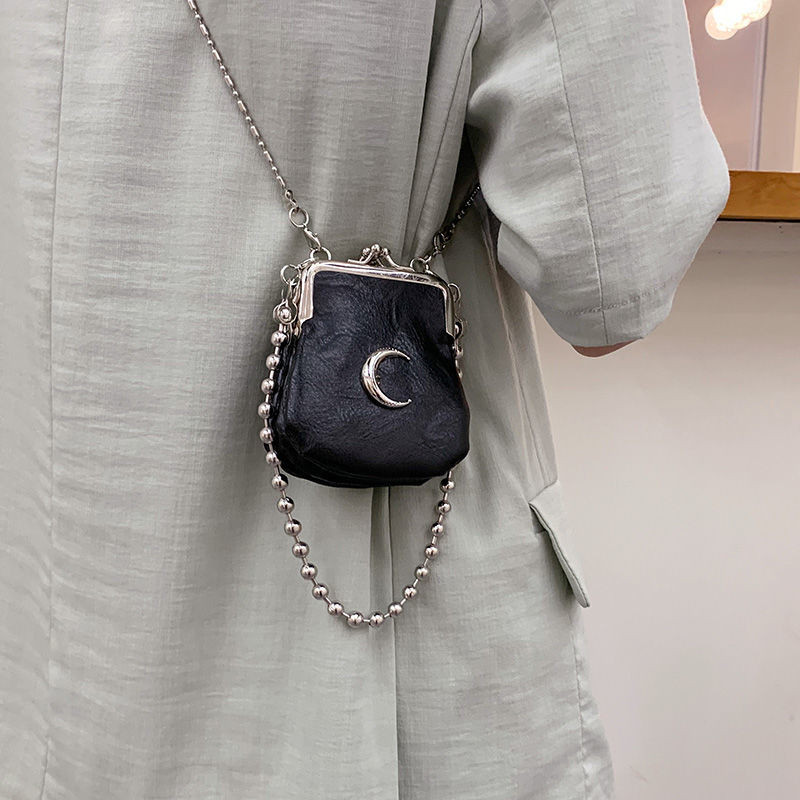 Lanț de modă Genți crossbody pentru femei pentru fete, pentru femei, cu monede, geantă de mesager, genți de mână din piele PU, geantă de umăr cu clemă mică pentru femei