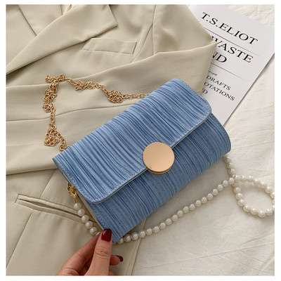 Mood Peen ostukott Retro vabaaja naiste kandekotid Õlakotid Naiste nahast ühevärviline kettkäekott naistele 20