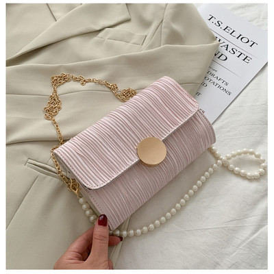 Mood Peen ostukott Retro vabaaja naiste kandekotid Õlakotid Naiste nahast ühevärviline kettkäekott naistele 20