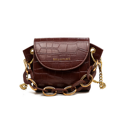 Mini kott naiste kott 2021 uus lihtne ja mitmekülgne väike kott crossbody kott kett tiib kott tide nahast