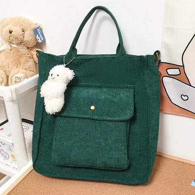 Velvetist õlakott Naiste vanaaegne ostukotid Tõmblukuga Õpilasraamatukott Suure mahutavusega käekotid Välistaskuga vabaajakott