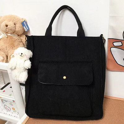 Velvetist õlakott Naiste vanaaegne ostukotid Tõmblukuga Õpilasraamatukott Suure mahutavusega käekotid Välistaskuga vabaajakott