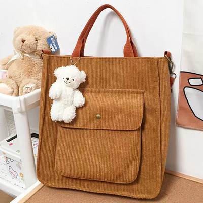 Velvetist õlakott Naiste vanaaegne ostukotid Tõmblukuga Õpilasraamatukott Suure mahutavusega käekotid Välistaskuga vabaajakott