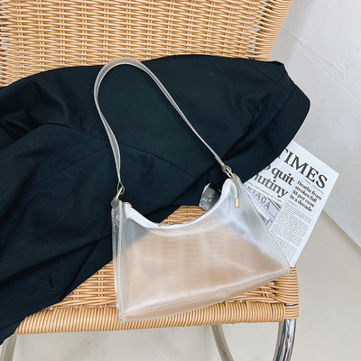 Mood Vintage naiste želee ühevärviline selge kaenlaaluse kott vabaaja naiste hulkur käekotid rahakott Mood mobiiltelefoni õlakott