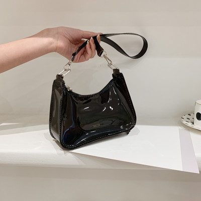 Mood Vintage naiste želee ühevärviline selge kaenlaaluse kott vabaaja naiste hulkur käekotid rahakott Mood mobiiltelefoni õlakott