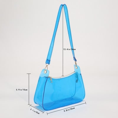 Mood Vintage naiste želee ühevärviline selge kaenlaaluse kott vabaaja naiste hulkur käekotid rahakott Mood mobiiltelefoni õlakott