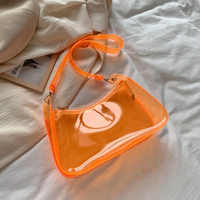 Mood Vintage naiste želee ühevärviline selge kaenlaaluse kott vabaaja naiste hulkur käekotid rahakott Mood mobiiltelefoni õlakott