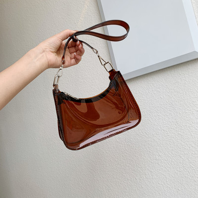 Mood Vintage naiste želee ühevärviline selge kaenlaaluse kott vabaaja naiste hulkur käekotid rahakott Mood mobiiltelefoni õlakott