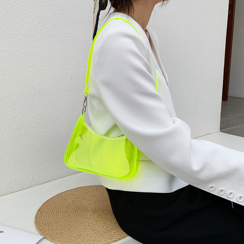 Mood Vintage naiste želee ühevärviline selge kaenlaaluse kott vabaaja naiste hulkur käekotid rahakott Mood mobiiltelefoni õlakott