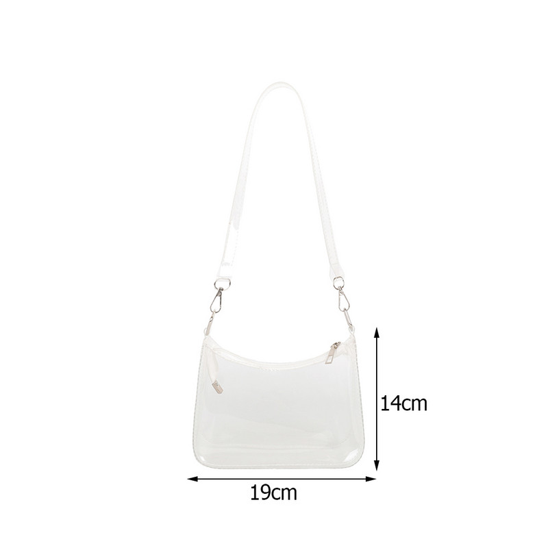 Mood Vintage naiste želee ühevärviline selge kaenlaaluse kott vabaaja naiste hulkur käekotid rahakott Mood mobiiltelefoni õlakott