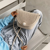 Χειροποίητη καλοκαιρινή παιδική τσάντα ώμου για κορίτσια Μικρή ψάθινη τσάντα Messenger Παιδικά κλειδιά Πορτοφόλι με κέρματα Χαριτωμένη Μίνι τσάντα Princess