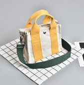 Χρωματική αντίθεση καμβάς μικρή τετράγωνη τσάντα ώμου messenger τσάντα μέσης πολυλειτουργική τσάντα τσάντα παλίρροιας