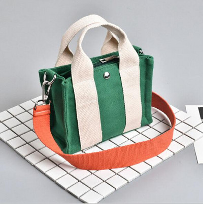 Χρωματική αντίθεση καμβάς μικρή τετράγωνη τσάντα ώμου messenger τσάντα μέσης πολυλειτουργική τσάντα τσάντα παλίρροιας