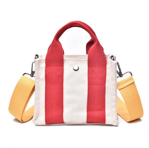 Χρωματική αντίθεση καμβάς μικρή τετράγωνη τσάντα ώμου messenger τσάντα μέσης πολυλειτουργική τσάντα τσάντα παλίρροιας