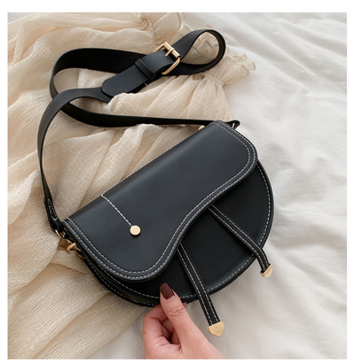 Uus retro väike disainkott naistele PU nahast Crossbody kott õlakott Moodsad sadulakotid naistele