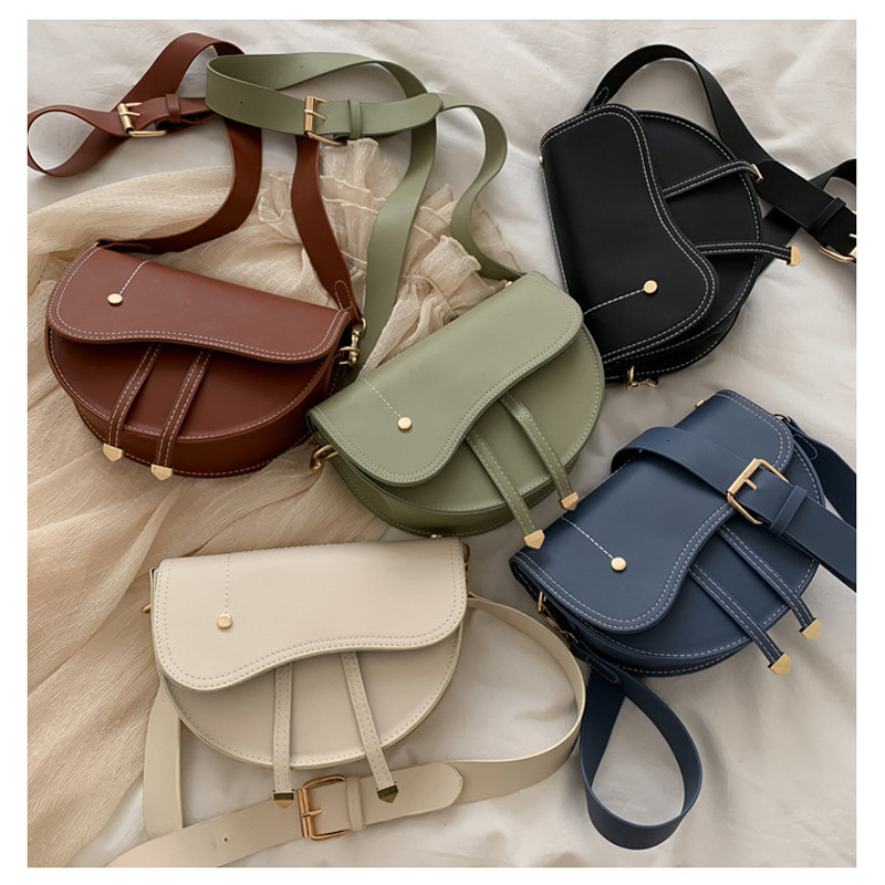 Új Retro kis tervezői táska női PU bőr Crossbody táska válltáska Mini divatos nyeregtáskák nőknek