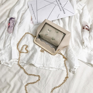 YBYT új divatos átlátszó női táska 2019 kis kompozit táska hotsale lánc válltáska pénztárca női futártáska