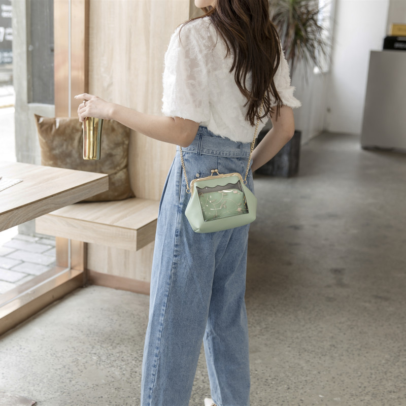 YBYT új divatos átlátszó női táska 2019 kis kompozit táska hotsale lánc válltáska pénztárca női futártáska