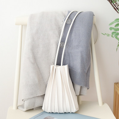 Γυναικεία τσάντα χιαστί ώμου από πτυχωτό δέρμα Μικρή μόδα τσάντα συμπλέκτη τηλεφώνου Hasp Γυναικεία μίνι τσάντα Messenger Τσάντες σχεδιαστών