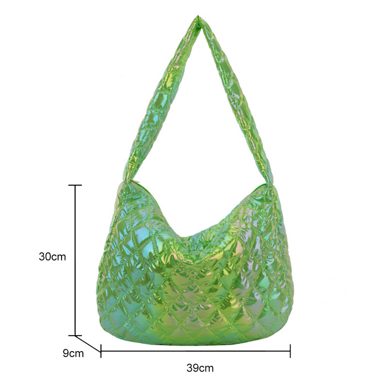 Toamnă Iarnă Genți de mână pentru doamne, de mare capacitate, căptușite din bumbac, cu mâner superior, model cu romb pentru călătorii, muncă pentru viața de zi cu zi