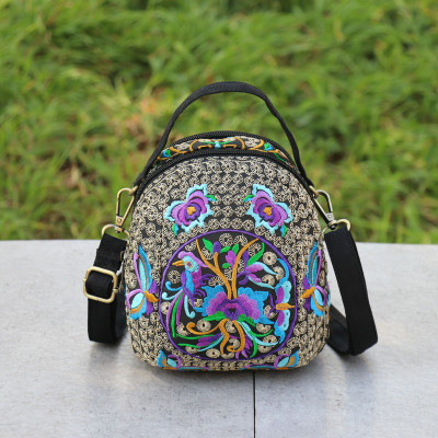 Uued vintage tikanditega naiste reisikäekotid! Kenad lilletikandiga daami väikesed õlakotid Mitmekülgsed lõuendist crossbody kotid