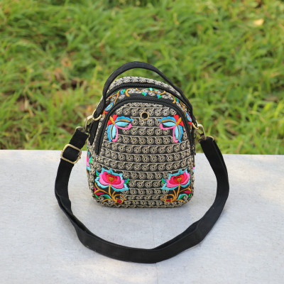 Uued vintage tikanditega naiste reisikäekotid! Kenad lilletikandiga daami väikesed õlakotid Mitmekülgsed lõuendist crossbody kotid