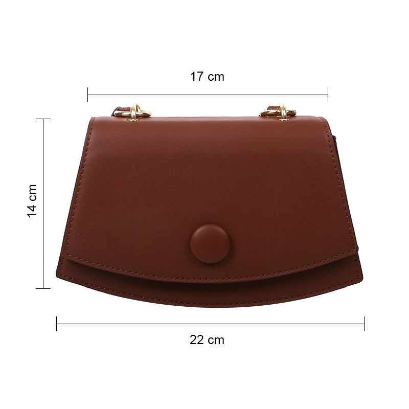 Ostja naiste õlakott Ühevärviline ketiga helmestega klappkott PU-nahast kestatüüpi naiste käekott Moodne naiste käekott