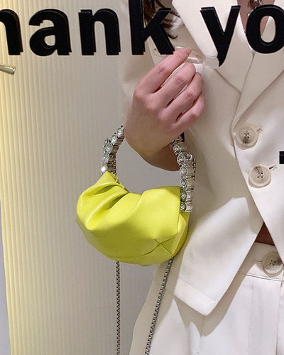 Mini geantă de umăr de modă pentru femei 2022 Genți de mână de lux de designer din piele Pu pentru femei, genți de mână solide de marcă celebră pentru femei