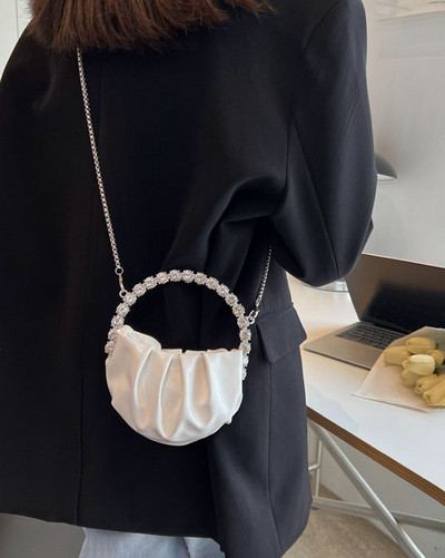 Mini geantă de umăr de modă pentru femei 2022 Genți de mână de lux de designer din piele Pu pentru femei, genți de mână solide de marcă celebră pentru femei