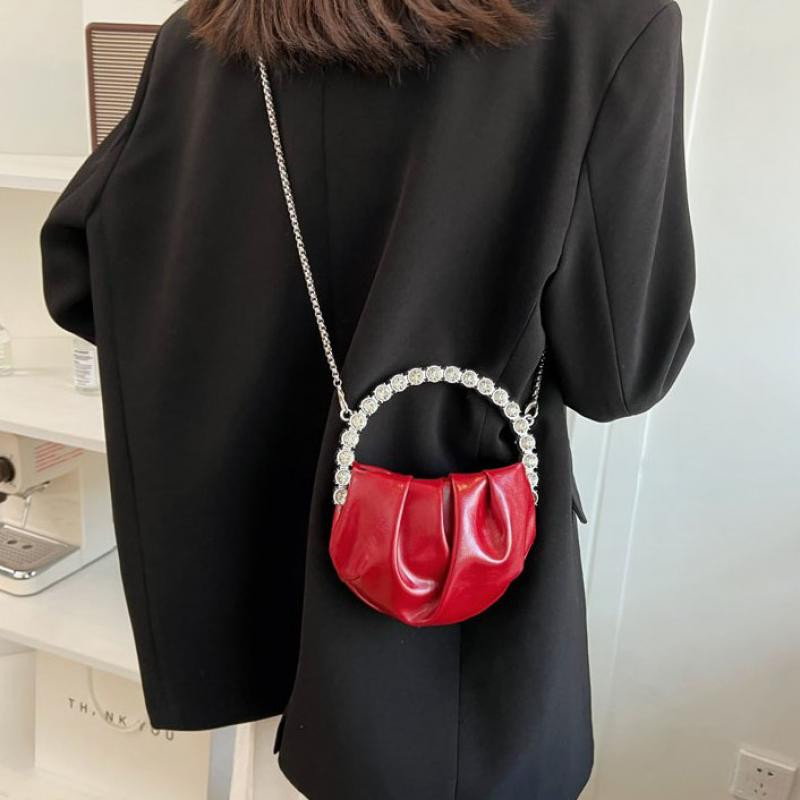 Mini geantă de umăr de modă pentru femei 2022 Genți de mână de lux de designer din piele Pu pentru femei, genți de mână solide de marcă celebră pentru femei