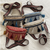 Tuttkott Naiste kott, kootud ühe õlaga kott Chaoguo stiilis etnilise vähemuse stiilis rinnakott