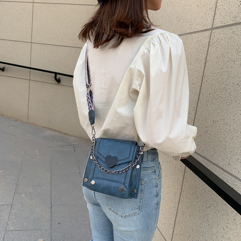 2022 Νέα γυναικεία τσάντα PU Δερμάτινη τσάντα χιαστί Messenger ρετρό κλειδαριά σε σχήμα καρδιάς Γυναικεία τσάντα ώμου τσάντα Sac A Main Femme