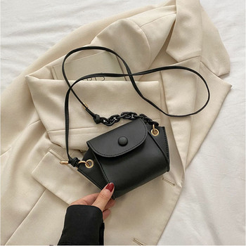 Мини дамска бяла чанта Messenger Дамска чанта от PU кожа Дизайнерски трендови чанти през рамо Дамска малка черна сребърна чанта през рамо