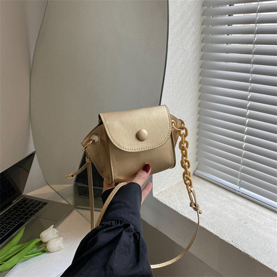 Mini naiste valge messenger kott PU nahast käekott Disainer Trend Cross Body õlakottid Lady Väike must hõbedane Crossbody kott